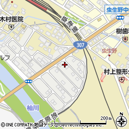 滋賀県甲賀市水口町虫生野虹の町16周辺の地図
