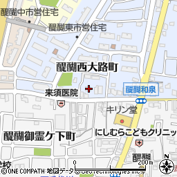 京都府京都市伏見区醍醐西大路町23周辺の地図