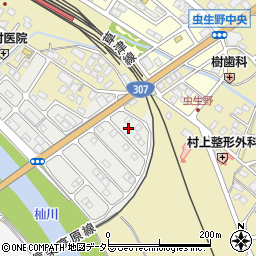 滋賀県甲賀市水口町虫生野虹の町12周辺の地図