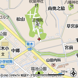 愛知県知多郡阿久比町草木草五反田周辺の地図