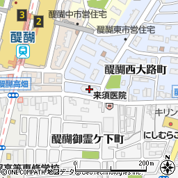 京都府京都市伏見区醍醐西大路町1-20周辺の地図