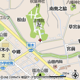 愛知県阿久比町（知多郡）草木（草五反田）周辺の地図