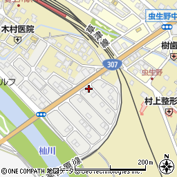 滋賀県甲賀市水口町虫生野虹の町15周辺の地図