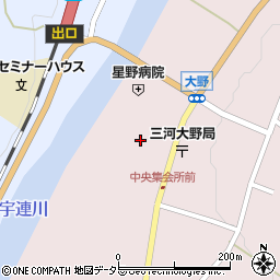 愛知県新城市大野久羅下周辺の地図