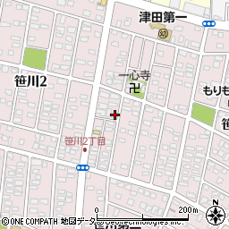 三重県四日市市笹川1丁目277周辺の地図