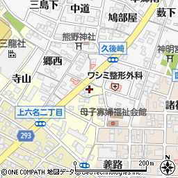 愛知県岡崎市久後崎町郷東30周辺の地図