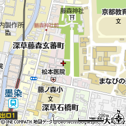京都府京都市伏見区深草鳥居崎町周辺の地図