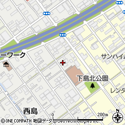 静岡県静岡市駿河区西島125周辺の地図