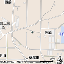 愛知県知多郡阿久比町草木洲原77周辺の地図