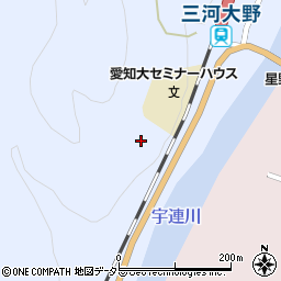 愛知県新城市富栄東貝津周辺の地図