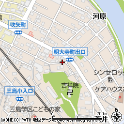 愛知県岡崎市明大寺町出口周辺の地図