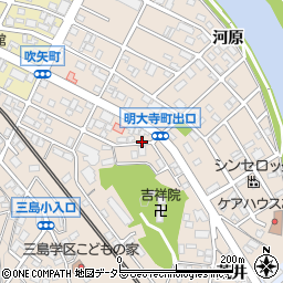 愛知県岡崎市明大寺町（出口）周辺の地図