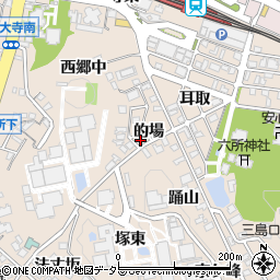 愛知県岡崎市明大寺町的場周辺の地図