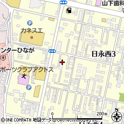 三重県四日市市日永西3丁目19周辺の地図