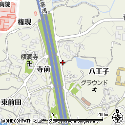 愛知県岡崎市洞町寺前周辺の地図