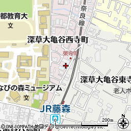 京都府京都市伏見区深草大亀谷西寺町64周辺の地図