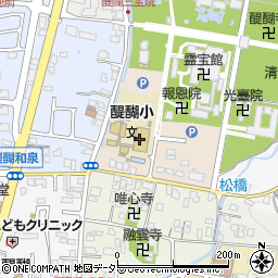 京都市立醍醐小学校周辺の地図