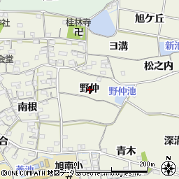 愛知県知多市金沢野仲周辺の地図