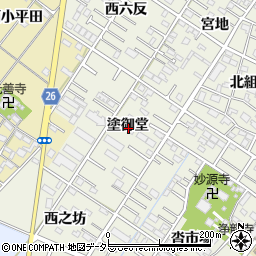 愛知県岡崎市大和町塗御堂34周辺の地図