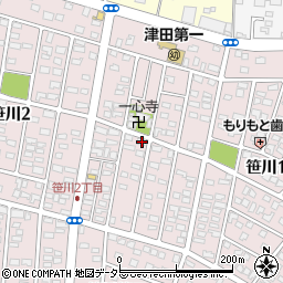 三重県四日市市笹川1丁目260周辺の地図