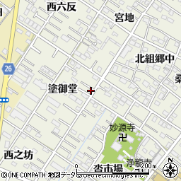 愛知県岡崎市大和町塗御堂5-8周辺の地図