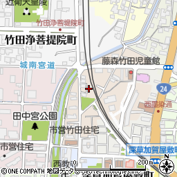 竹田ロイヤルハイツ周辺の地図