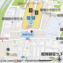 洛和デイセンター醍醐駅前周辺の地図