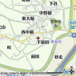 愛知県知多郡阿久比町白沢向根周辺の地図