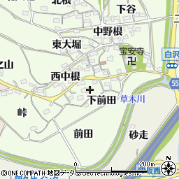 愛知県阿久比町（知多郡）白沢（向根）周辺の地図