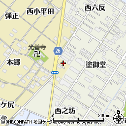 愛知県岡崎市新堀町東小平田27周辺の地図
