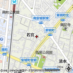 愛知県安城市安城町若宮59-2周辺の地図