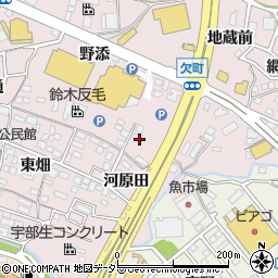 愛知県岡崎市欠町松塚周辺の地図
