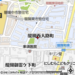 京都府京都市伏見区醍醐西大路町29-34周辺の地図