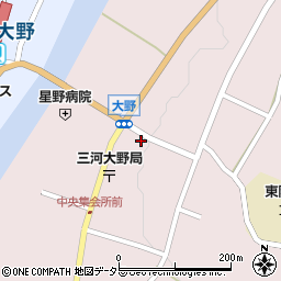 愛知県新城市大野上野23周辺の地図