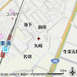 愛知県知多郡東浦町生路矢崎12周辺の地図