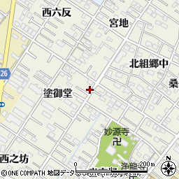 愛知県岡崎市大和町塗御堂4-5周辺の地図