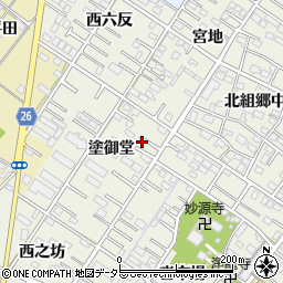 愛知県岡崎市大和町塗御堂5-5周辺の地図