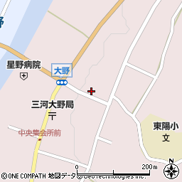 愛知県新城市大野上野16周辺の地図