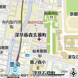 京都府京都市伏見区深草鳥居崎町622-8周辺の地図