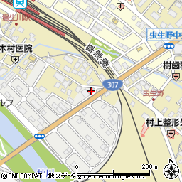 滋賀県甲賀市水口町虫生野虹の町104周辺の地図