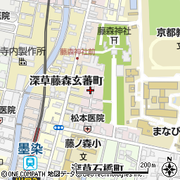 京都府京都市伏見区深草鳥居崎町622-24周辺の地図