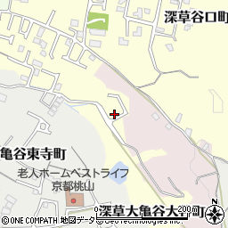 京都府京都市伏見区深草大亀谷大谷町16-12周辺の地図