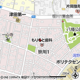 三重県四日市市笹川1丁目60周辺の地図