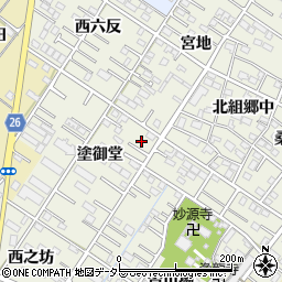 愛知県岡崎市大和町塗御堂4-7周辺の地図