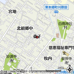 愛知県岡崎市大和町桑子周辺の地図
