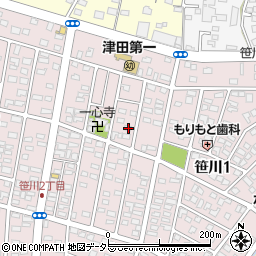 三重県四日市市笹川1丁目145周辺の地図