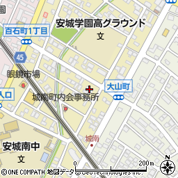 ローソン安城城南店周辺の地図