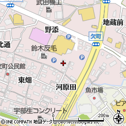 愛知県岡崎市欠町松塚20周辺の地図