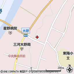 愛知県新城市大野上野25周辺の地図