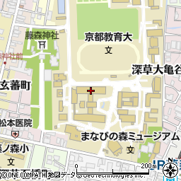 京都教育大学　生協購買部周辺の地図